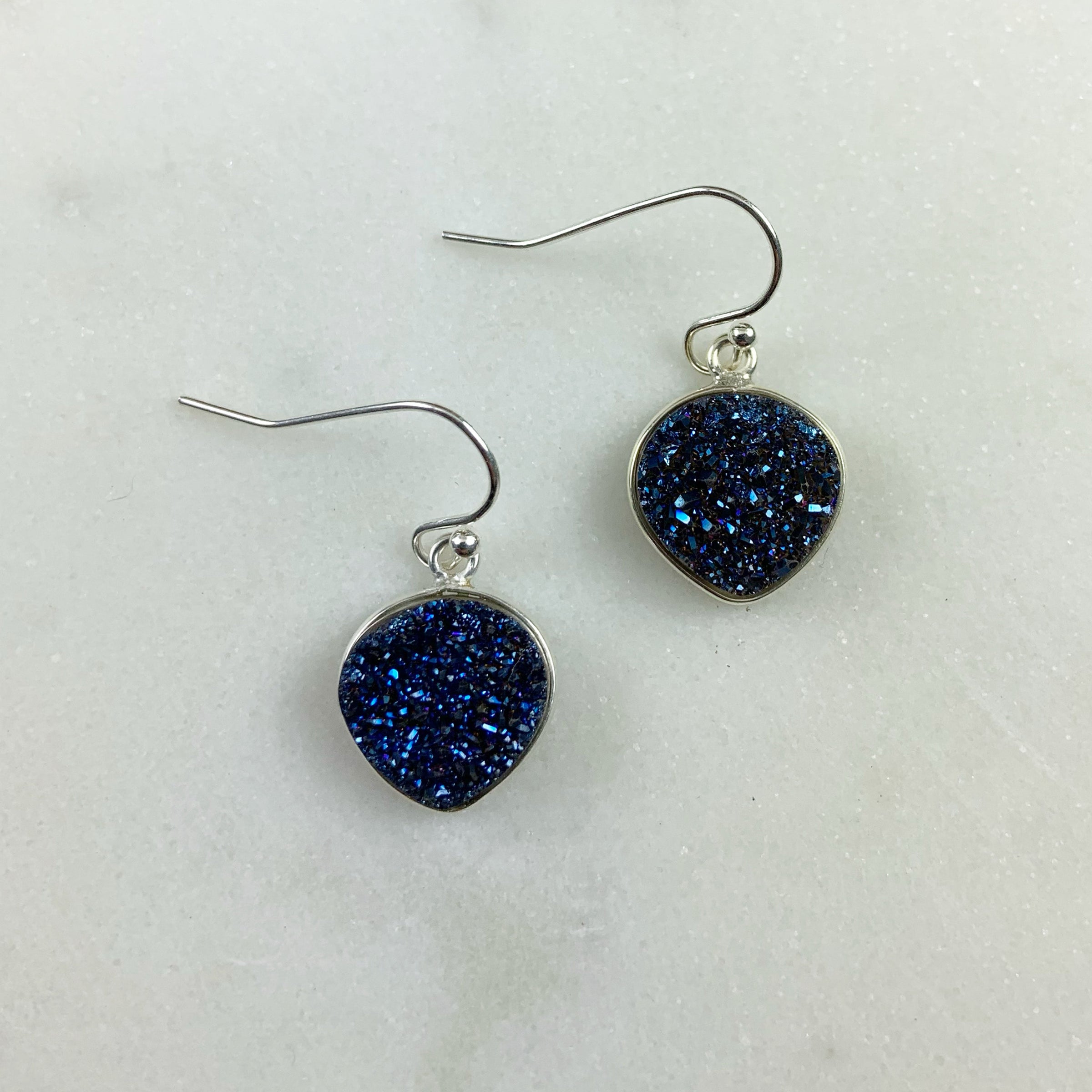 Blue deals druzy earrings